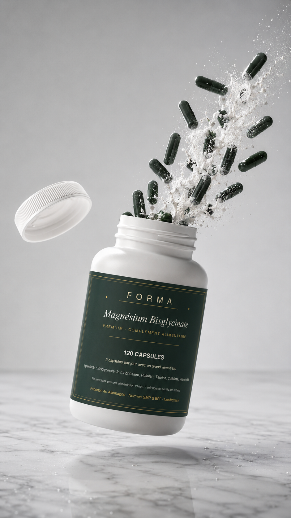 Magnésium Bisglycinate - 120 Capsules — complément alimentaire FORMFORMA