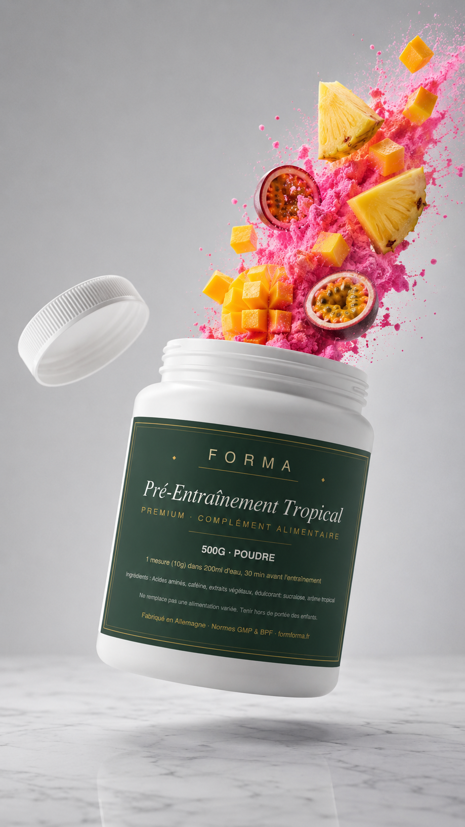 Pre-Workout Booster Tropical - 500g — complément alimentaire FORMFORMA