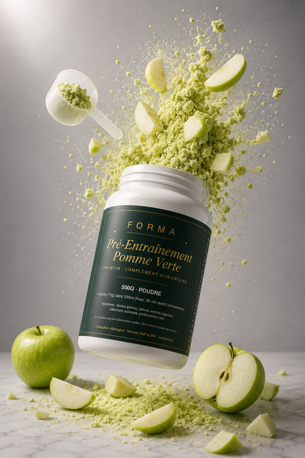 Pre-Workout Booster Pomme verte - 500g — complément alimentaire FORMFORMA