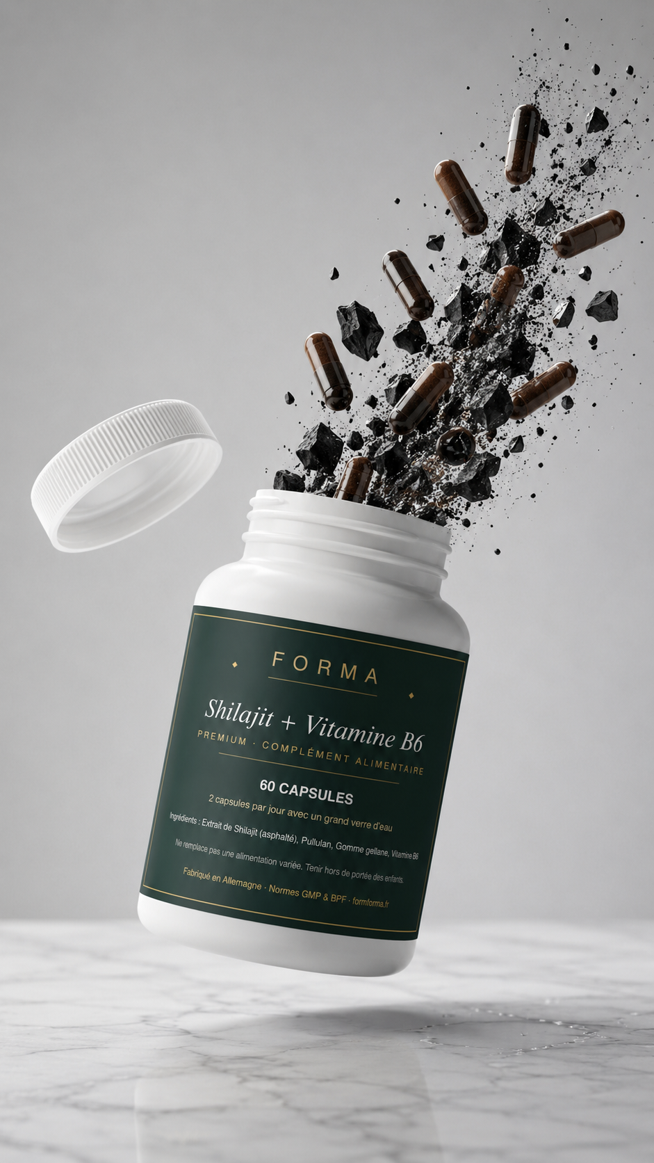 Shilajit + Vitamin B6 - 60 Capsules — complément alimentaire FORMFORMA